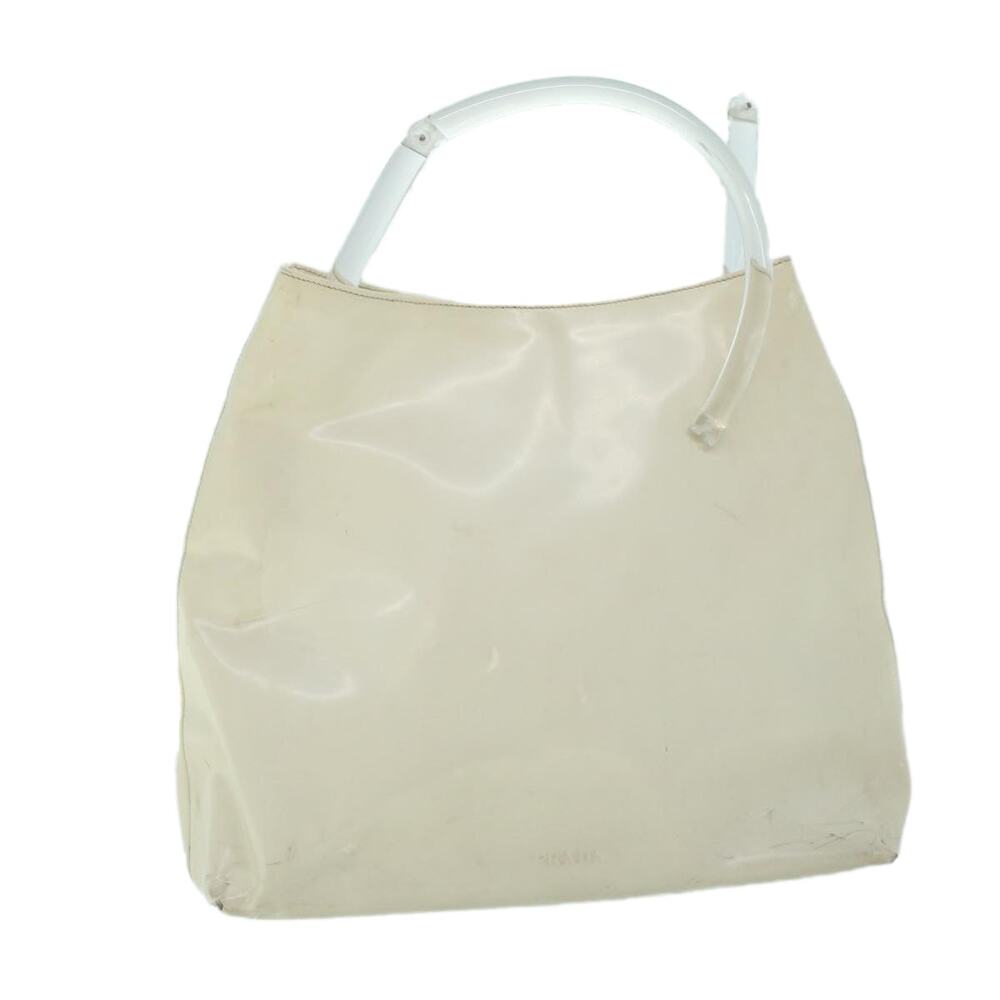 PRADA Hand Bag Leather White
